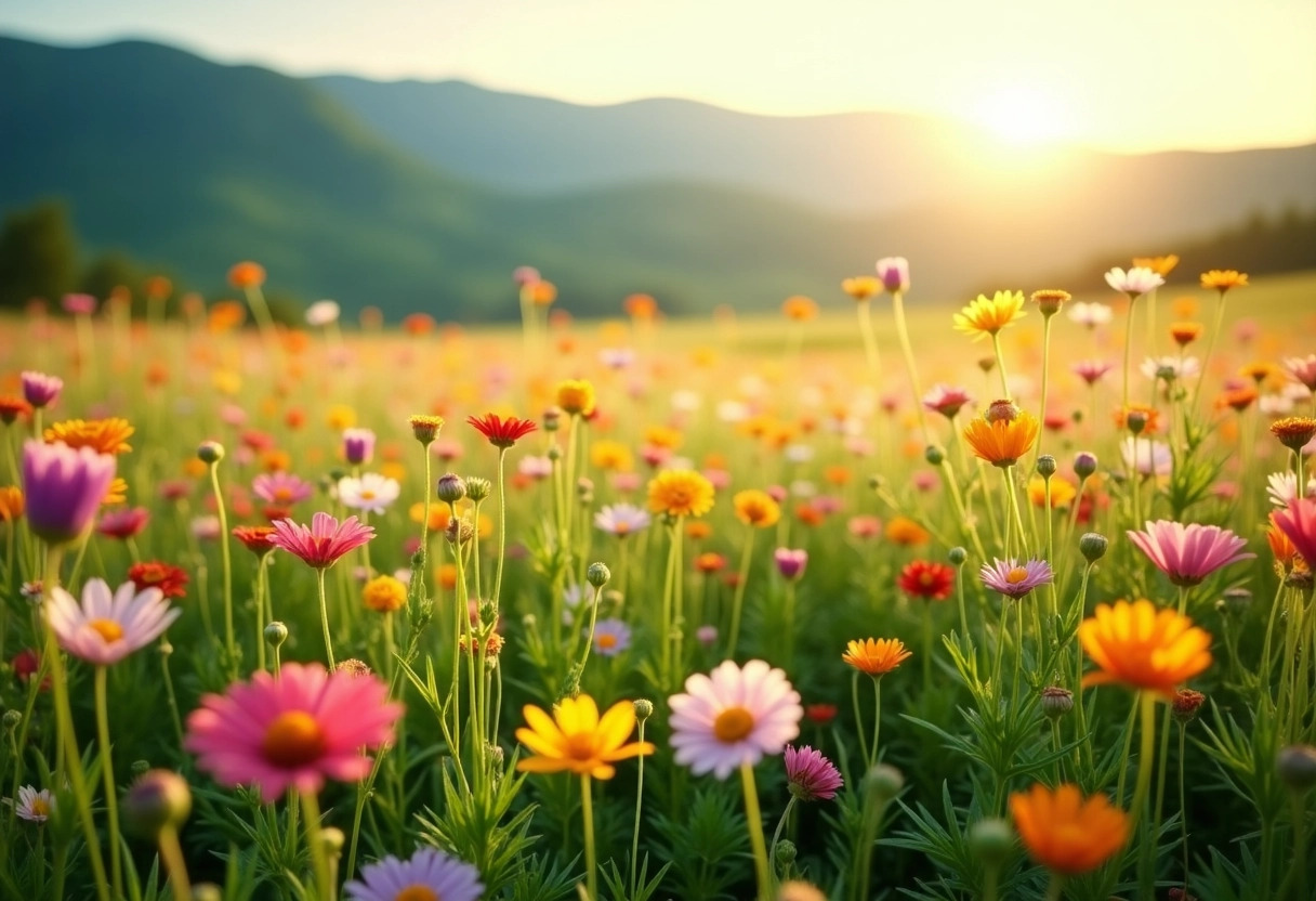 champ de fleurs